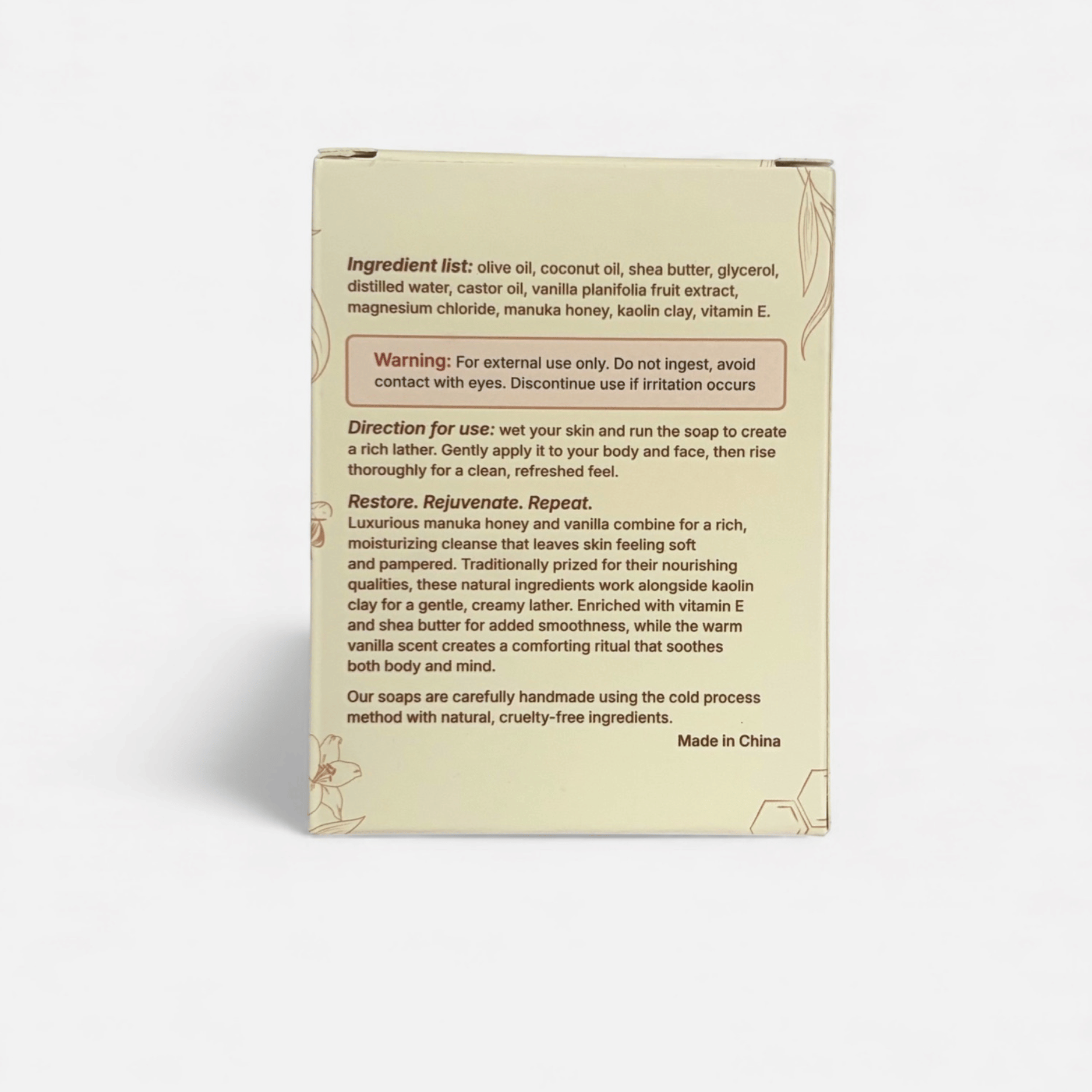 Vanilla & Manuka Honey Soap