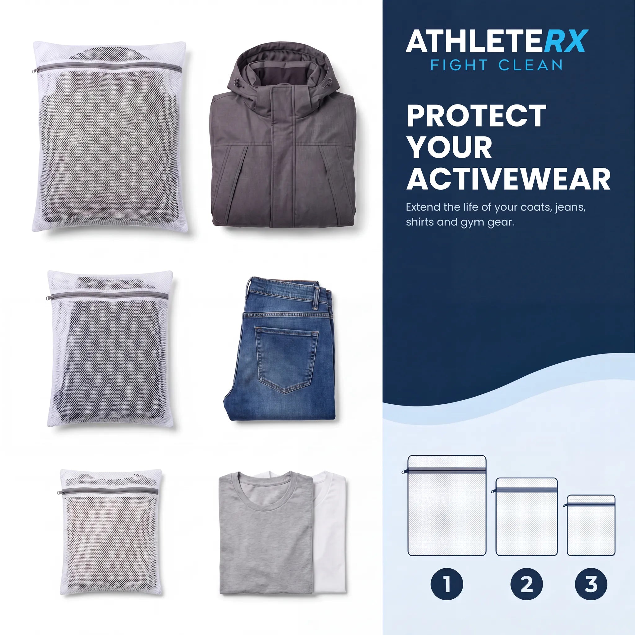 Extra Large Mesh Laundry Bags (3 pack)